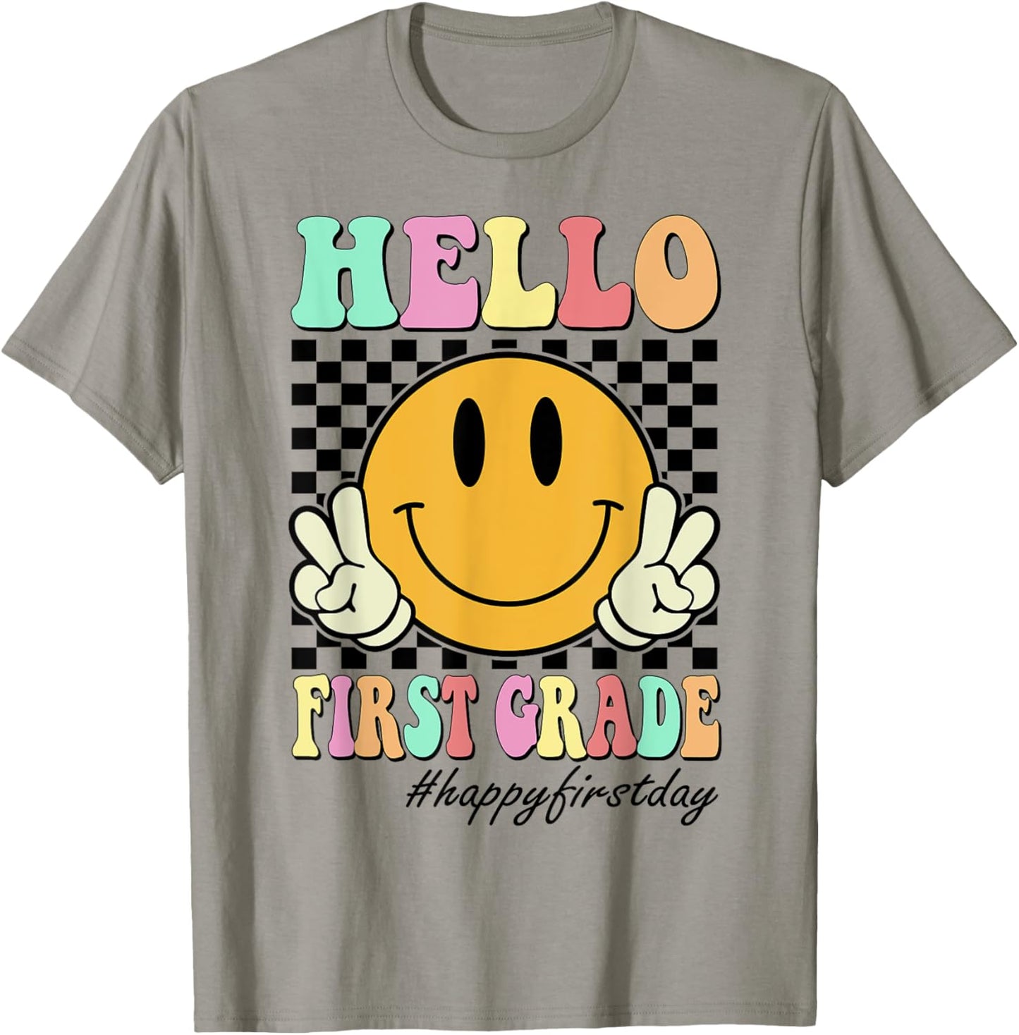 Hello First Grade Back To School 1st Grade Teachers Students T-Shirt - T-Shirt | Sand