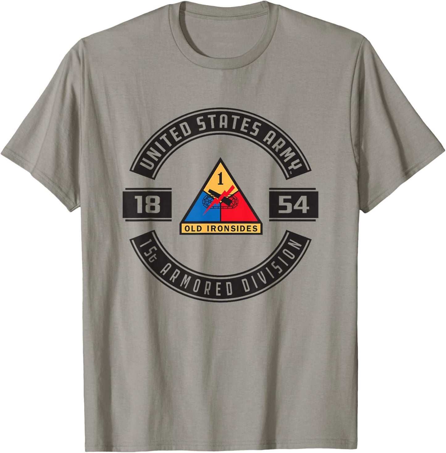 United States Army 1st Armored Division Military Ironsides T-Shirt - T-Shirt | Sand