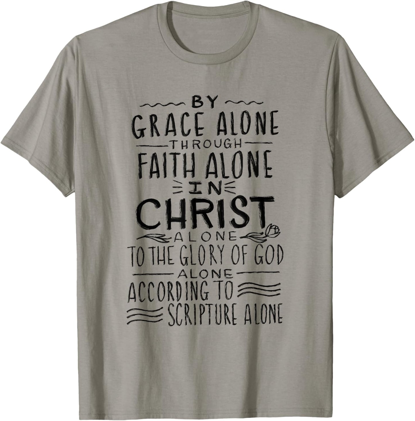 The 5 Solas - Calvinism Reformed Theology T-Shirt - T-Shirt | Sand