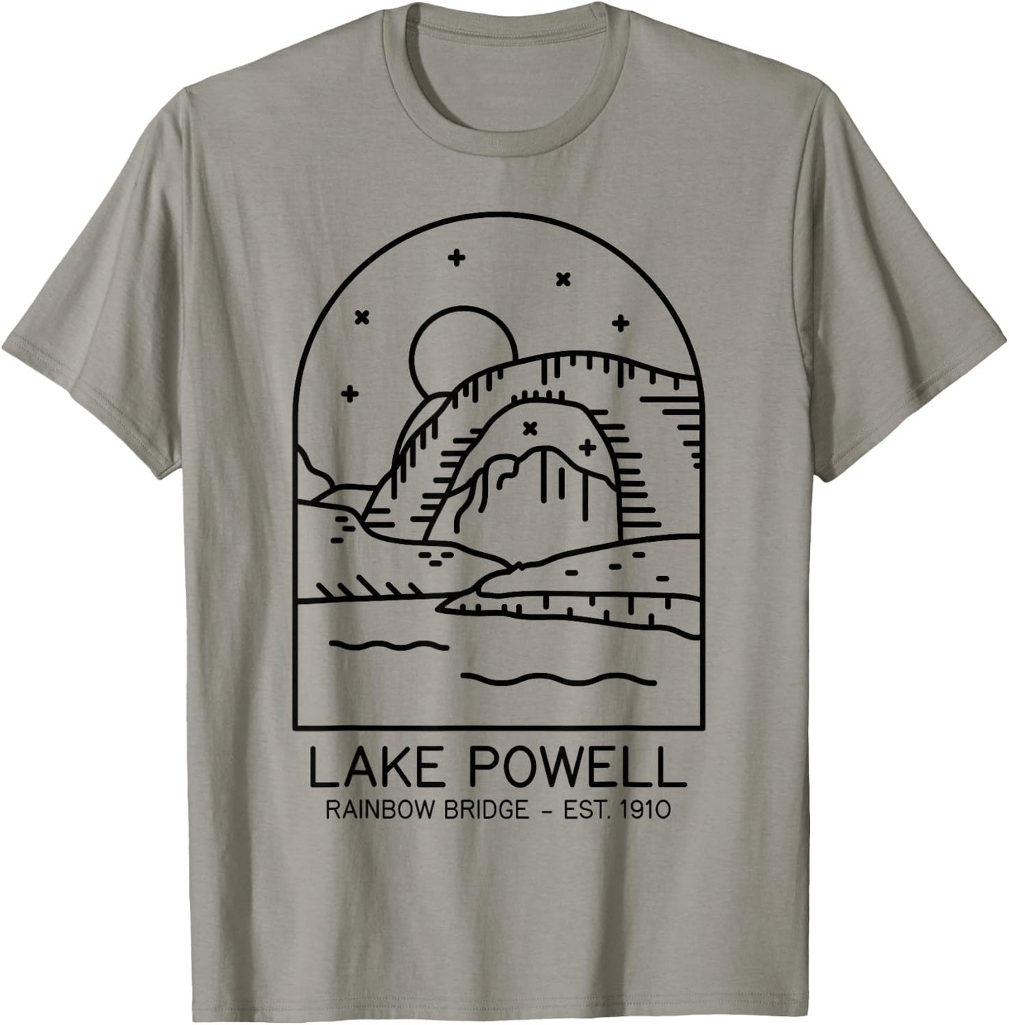 Lake Powell Reservoir 1963 Rainbow Bridge 1910 Utah Arizona T-Shirt - T-Shirt | Sand