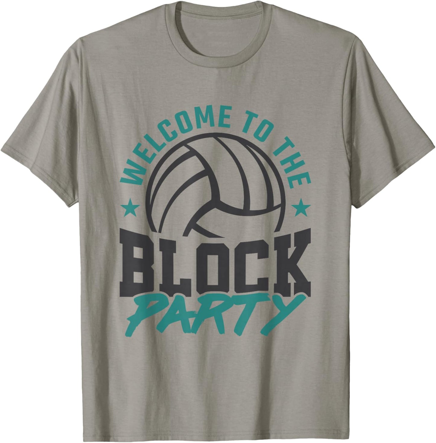 Welcome to the Block Party Volleyball Middle Blocker T-Shirt - T-Shirt | Sand