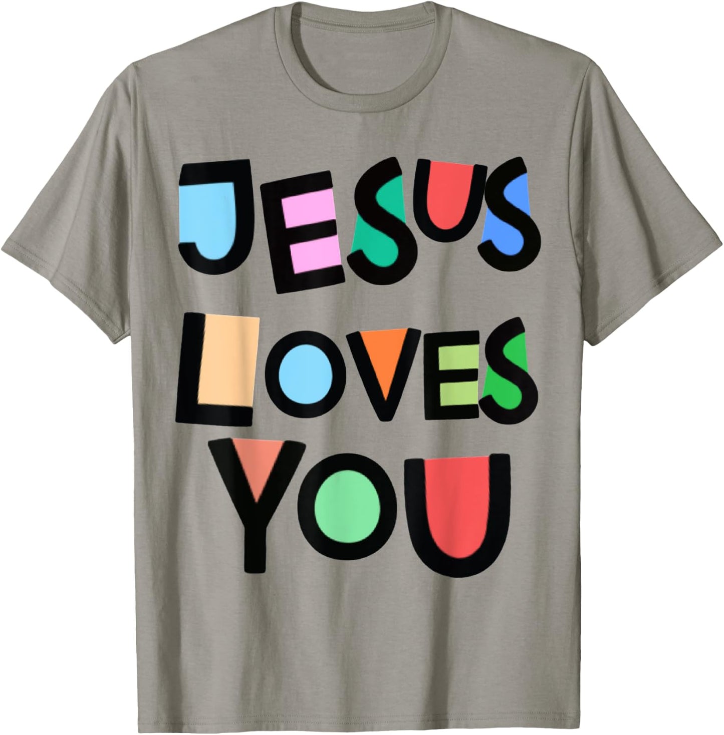 Jesus Loves You Strong Belief Faith Girls Kids Church T-Shirt - T-Shirt | Sand