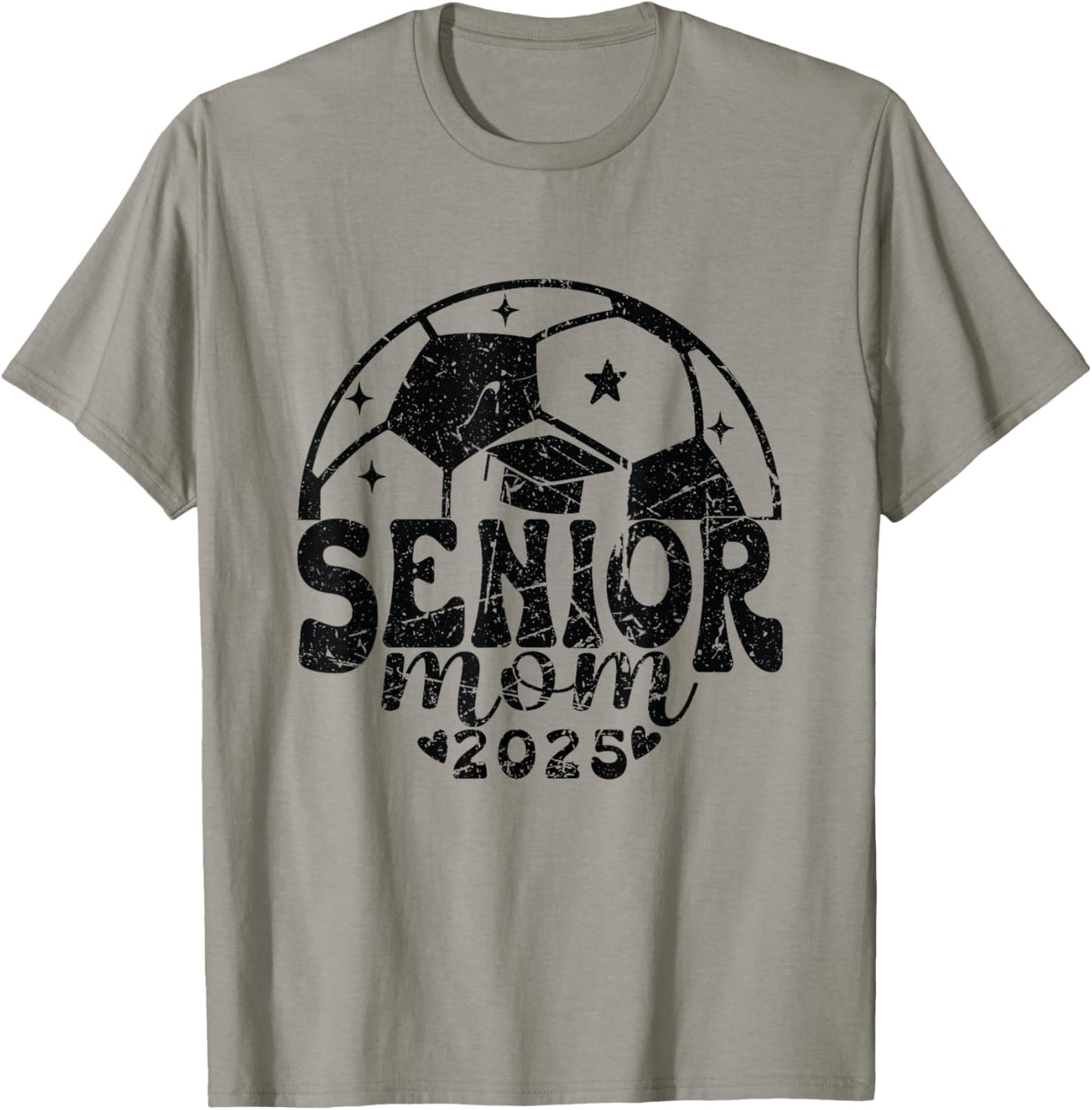 Vintage Soccer Senior Mom Class of 2025 T-Shirt - T-Shirt | Sand