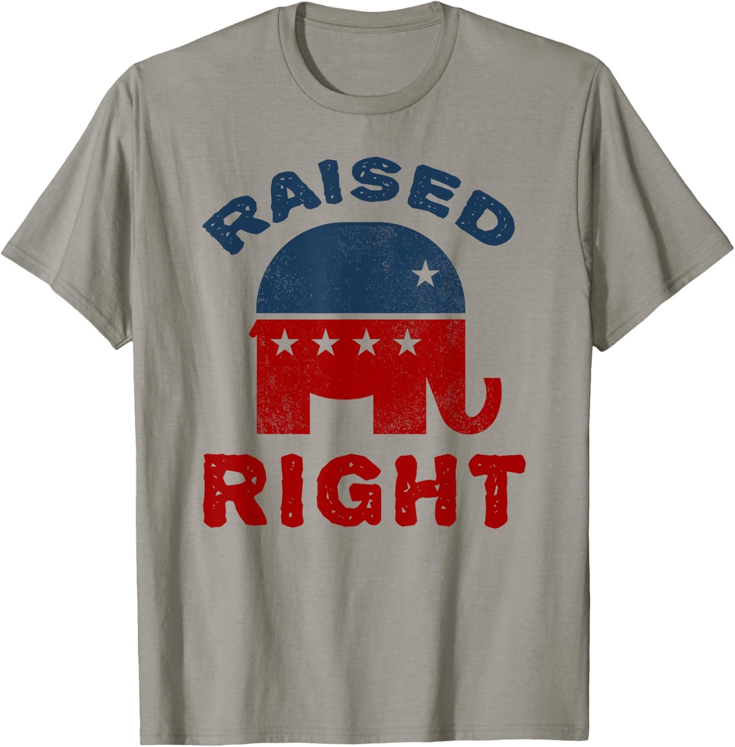 Raised Right Republican Shirt Conservative Elephant T-Shirt - T-Shirt | Sand
