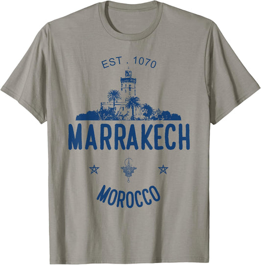 Marrakesh Morocco Jemaa El Fna Marrakech Travel T-Shirt - T-Shirt | Sand