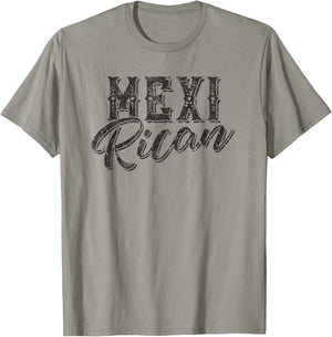 Mexi-Rican Mexican and Puerto Rican Heritage Graphic T-Shirt - T-Shirt | Sand