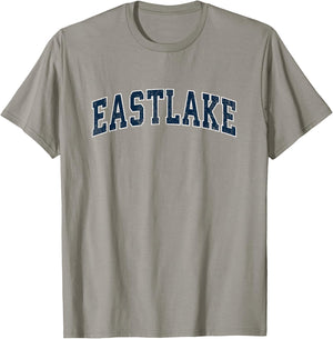 Eastlake Ohio OH Vintage Sports Design Navy Design T-Shirt - T-Shirt | Sand