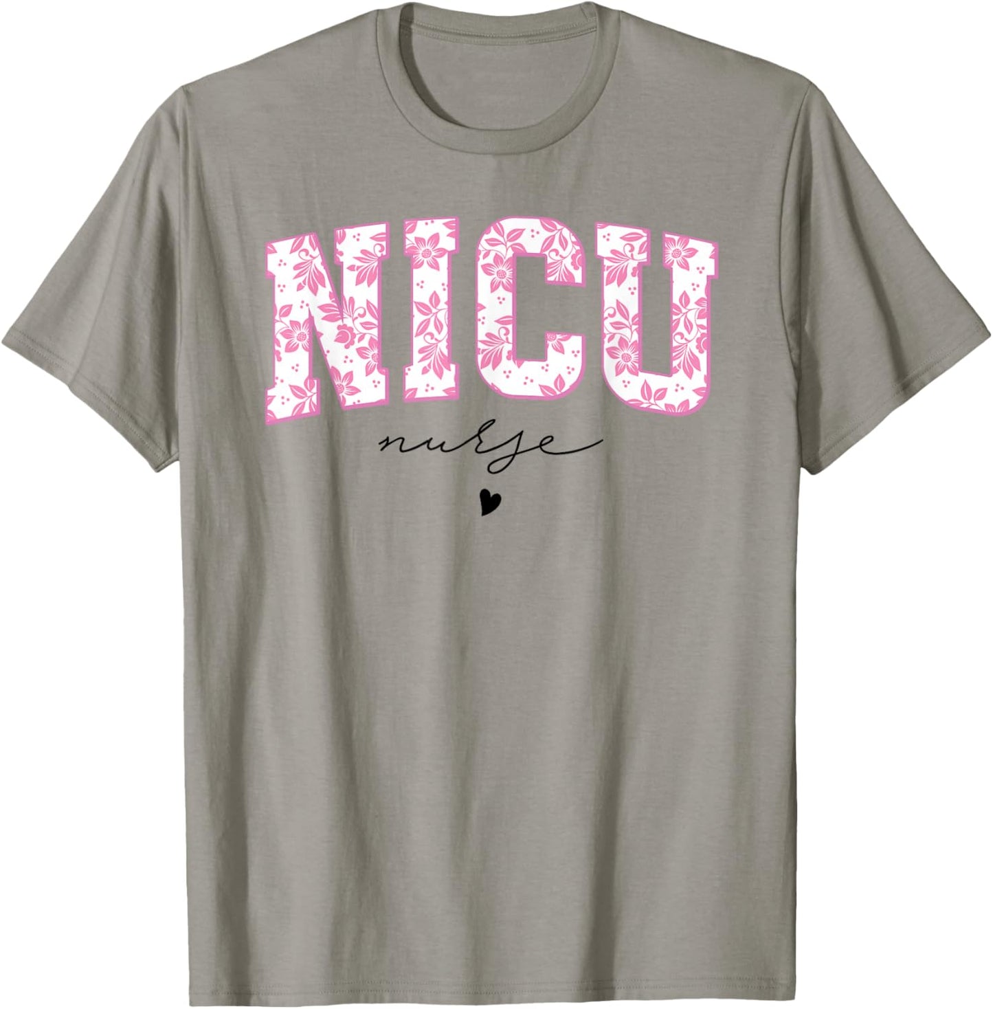 Retro Floral NICU Nurse Neonatal Intensive Care Unit Women T-Shirt - T-Shirt | Sand