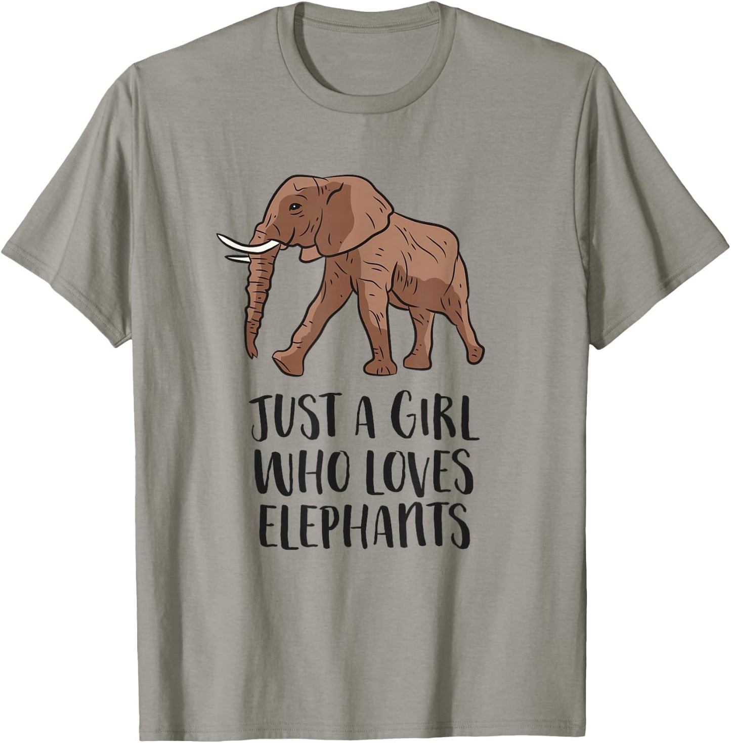 Just a Girl Who Loves Elephants T-Shirt - T-Shirt | Sand