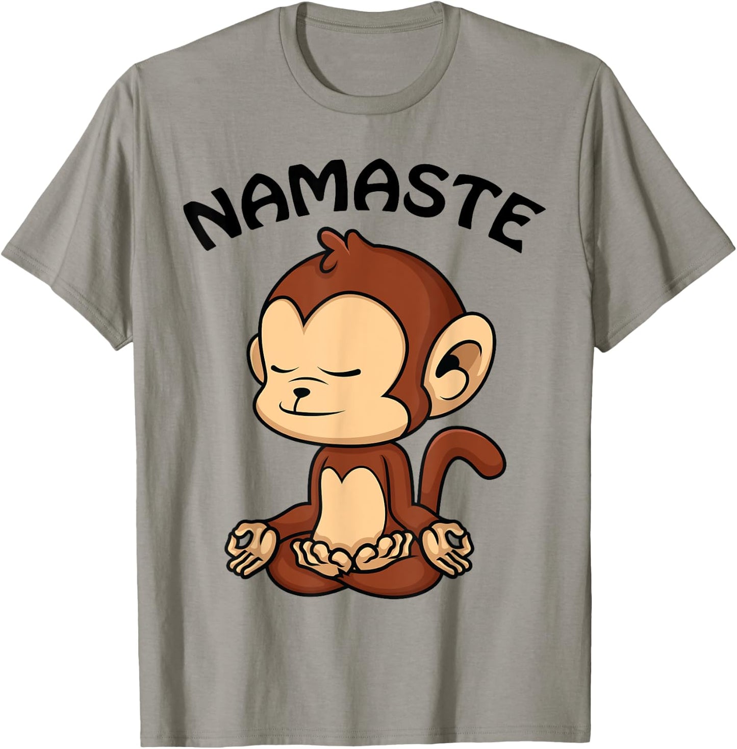 Monkey Yoga Shirt Cute Monkey Lovers Gift Funny Namaste Yoga T-Shirt - T-Shirt | Sand
