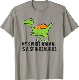 My Spirit Animal Is A Spinosaurus Dinosaur T-Shirt - T-Shirt | Sand