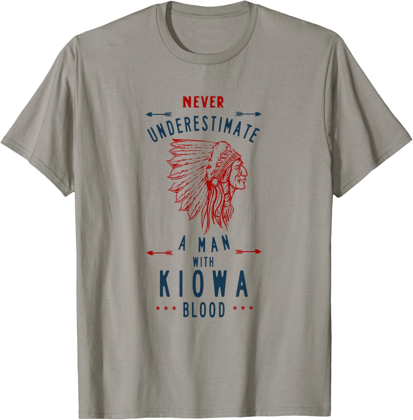 Kiowa Native American Indian Man Never Underestimate T-Shirt - T-Shirt | Sand
