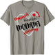 Personalized Baseball Heart Cute Momma Women Baseball T-Shirt - T-Shirt | Sand