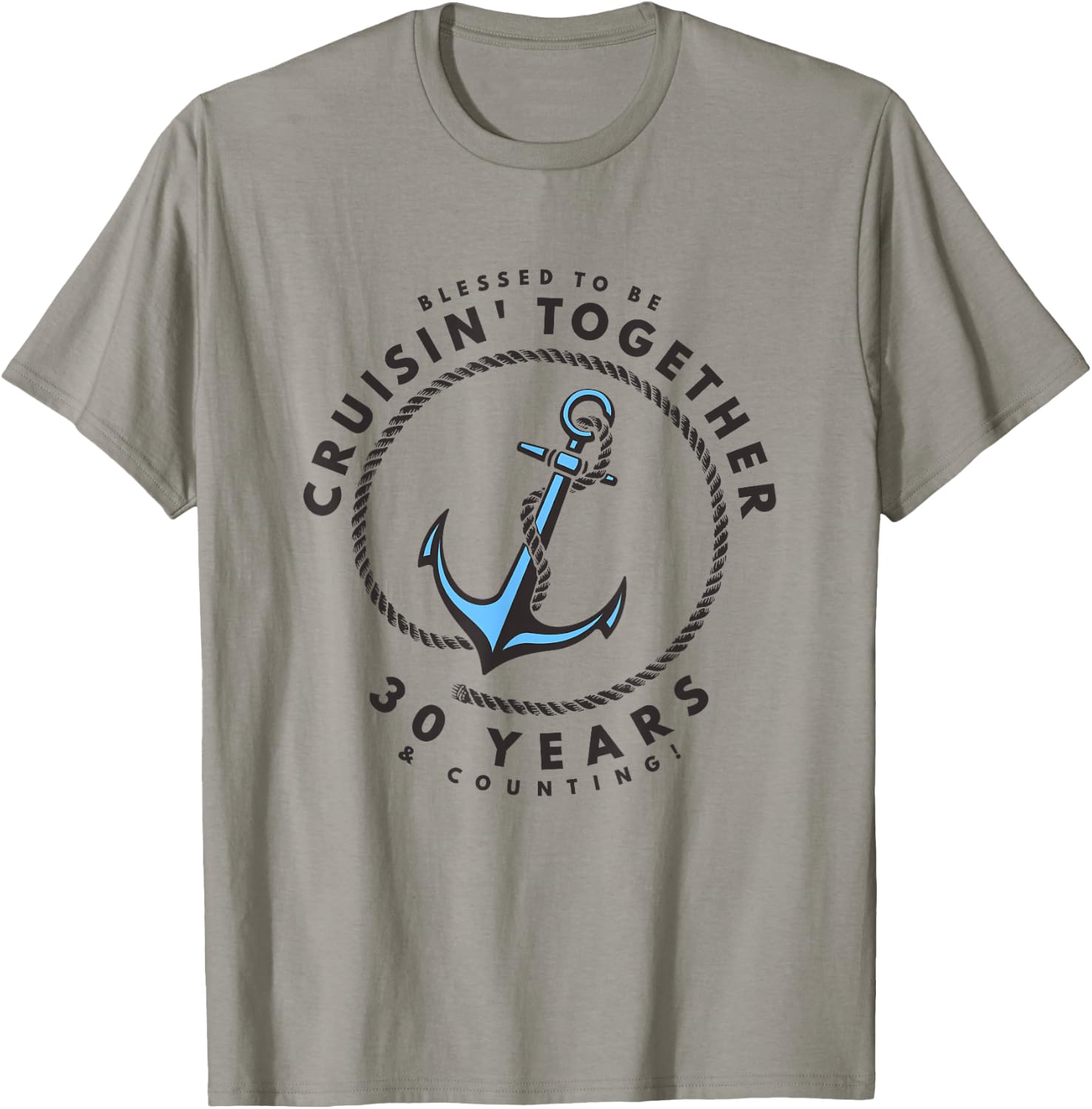 Couples Matching 30th Anniversary Cruise - Boat Anchor T-Shirt - T-Shirt | Sand