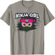 Ninja Girl Team Covert Crew Funny Princess Birthday Pink T-Shirt - T-Shirt | Sand