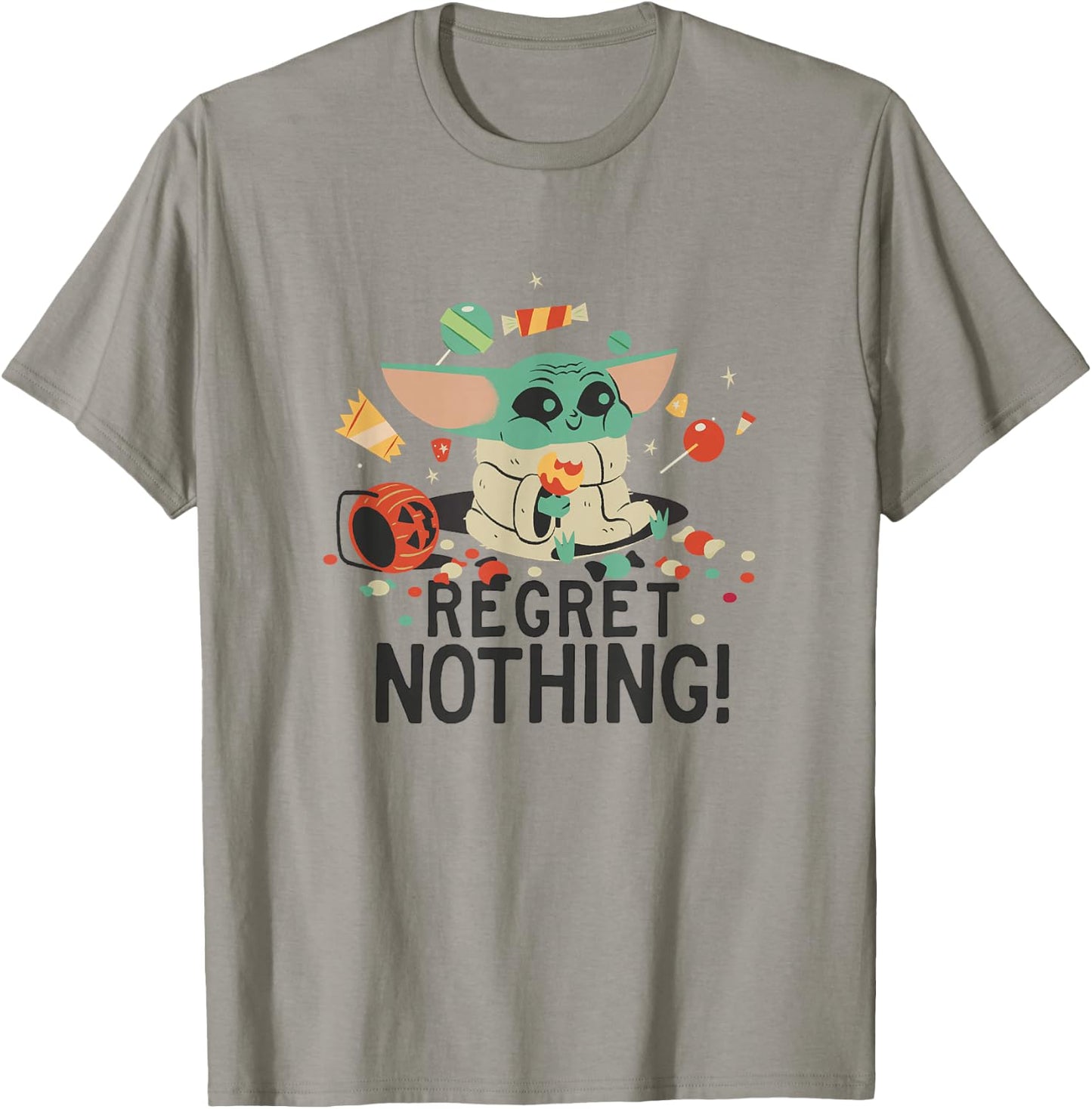 Star Wars The Mandalorian Halloween Grogu Regret Nothing! T-Shirt - T-Shirt | Sand