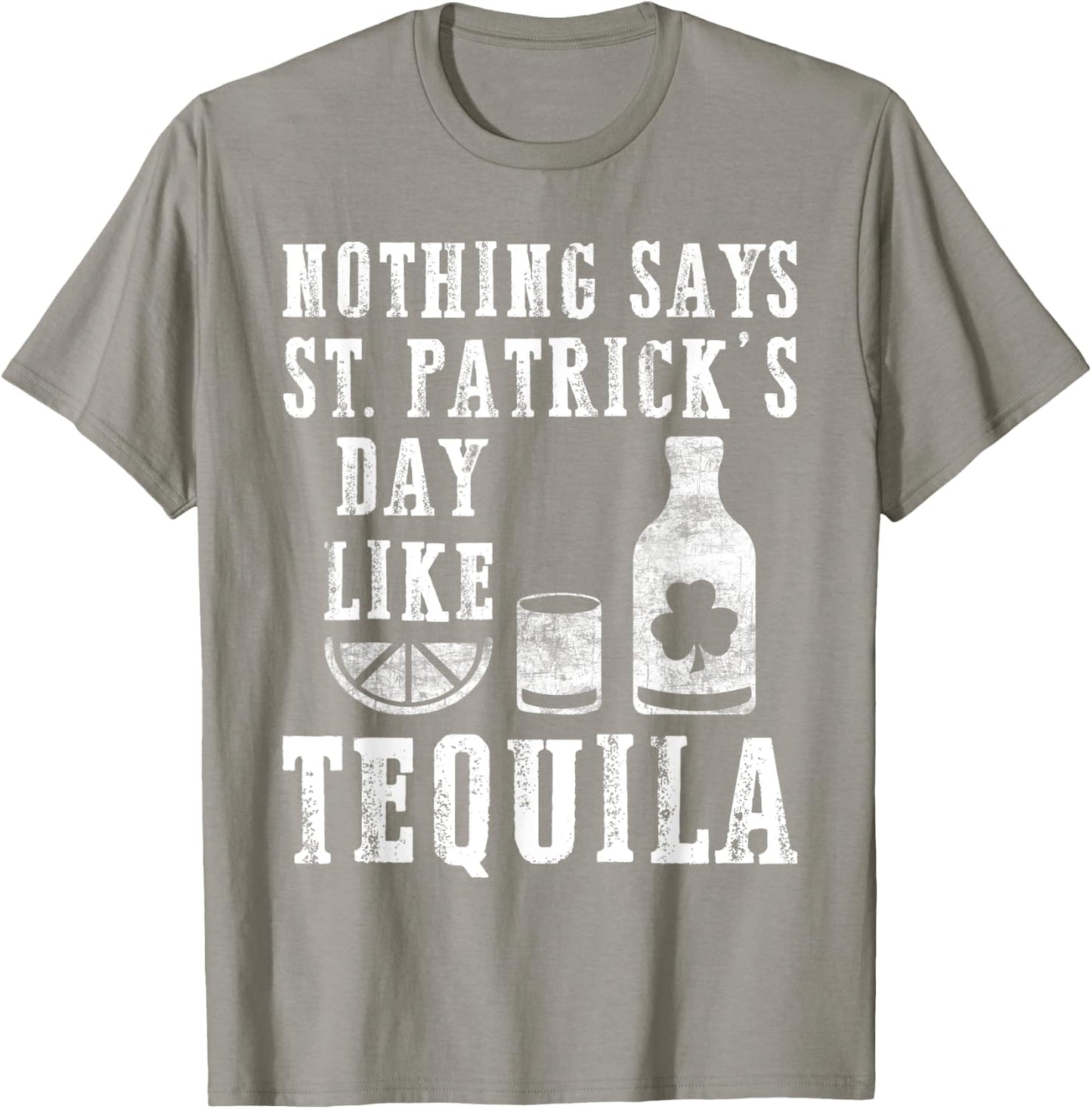 St. Patrick's Day Men's Women's Green Tequila Irish Shamrock T-Shirt - T-Shirt | Sand