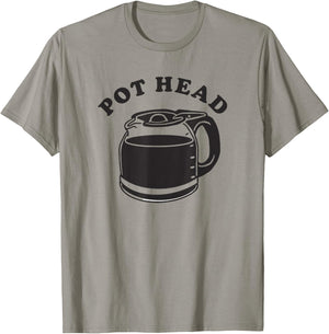 Pot Heads Funny Coffee Caffeine Retro Vintage 420 T-Shirt - T-Shirt | Sand