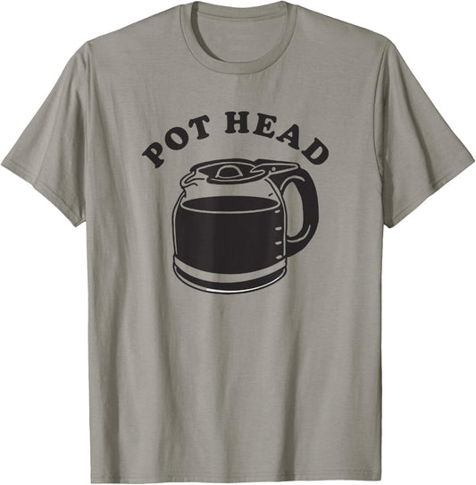 Pot Heads Funny Coffee Caffeine Retro Vintage 420 T-Shirt - T-Shirt | Sand