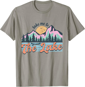 Outdoor Nature Adventure Take Me To The Lake Canoeing Hiking T-Shirt - T-Shirt | Sand