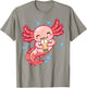 Cute Anime Axolotl Boba Bubble Tea Kids Girls Women Kawaii T-Shirt - T-Shirt | Sand