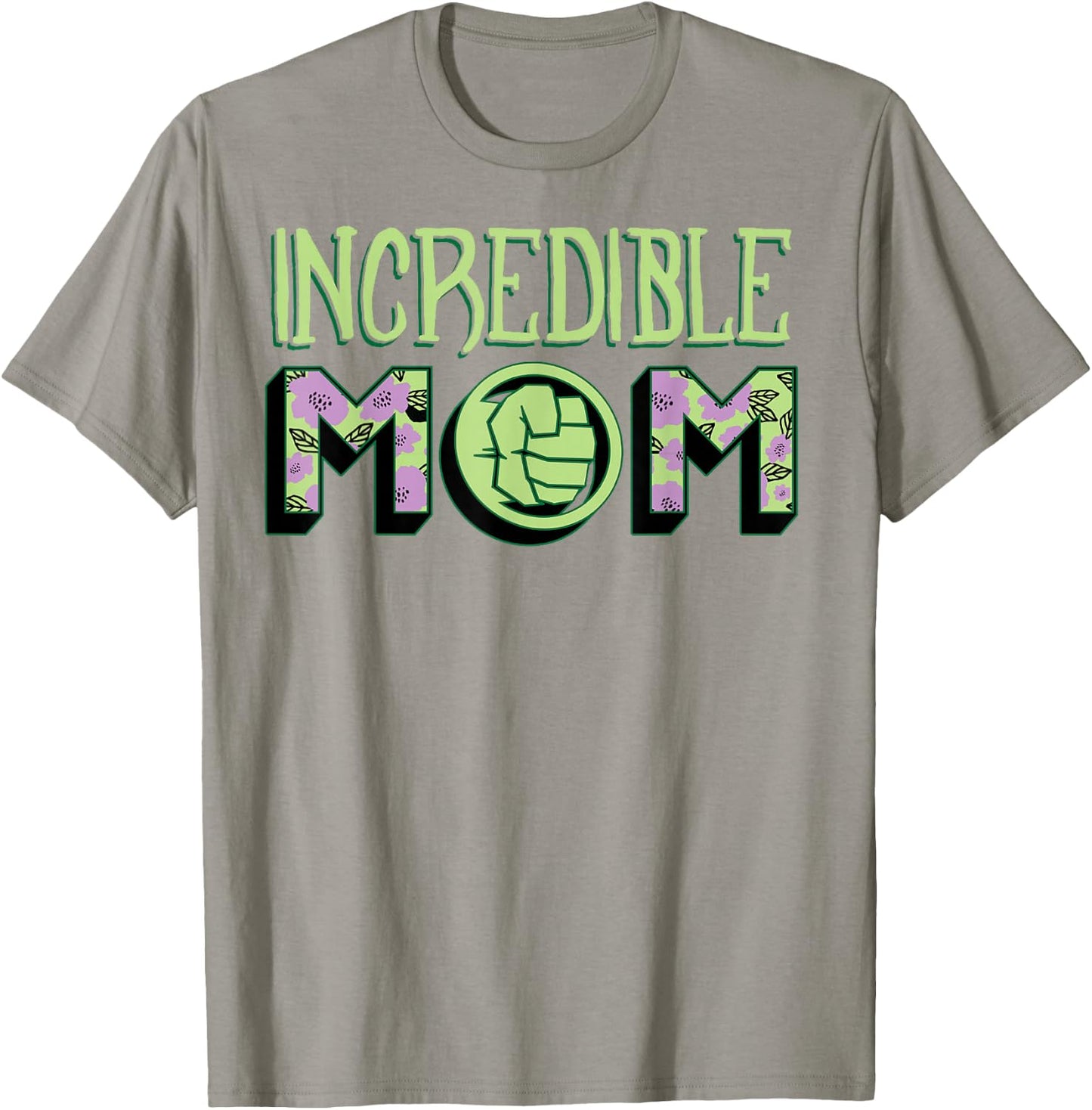 Marvel Mother's Day Hulk Incredible Mom Big Chest Text Logo T-Shirt - T-Shirt | Sand