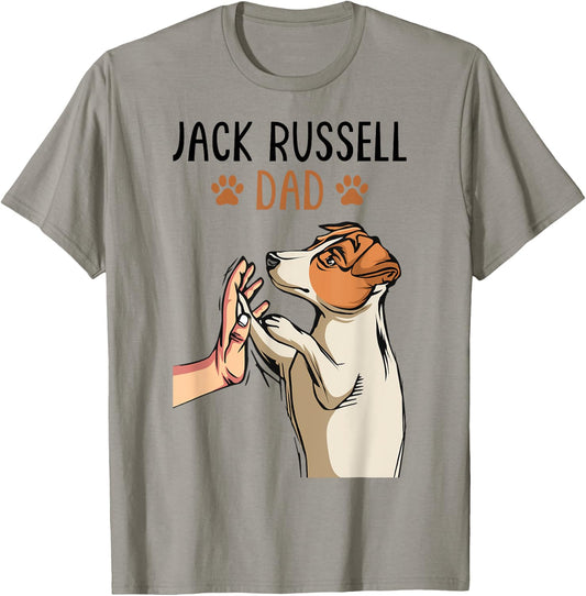 Jack Russell Terrier Dad Dog Father Funny Men T-Shirt - T-Shirt | Sand