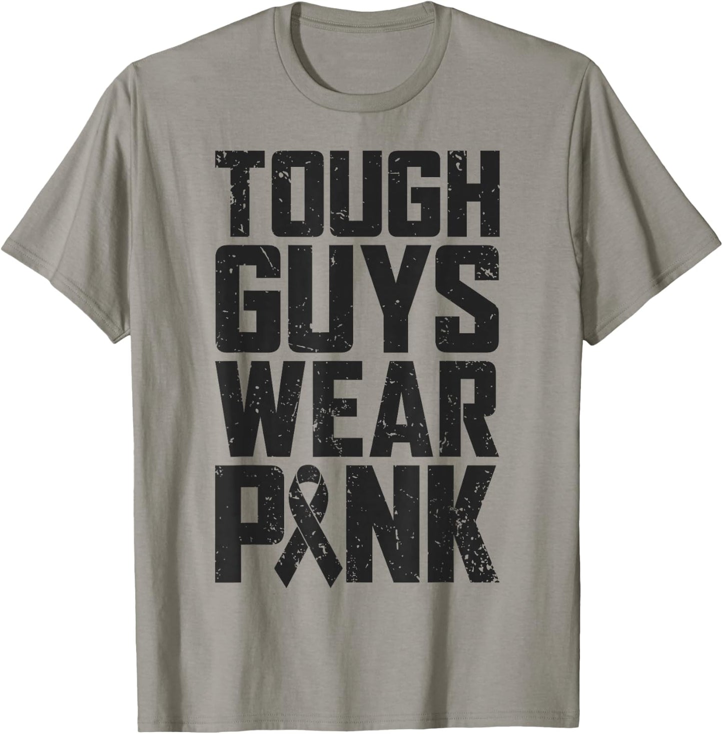 Tough Guys Wear Pink Breast Cancer Awareness Men Boys Gifts T-Shirt - T-Shirt | Sand