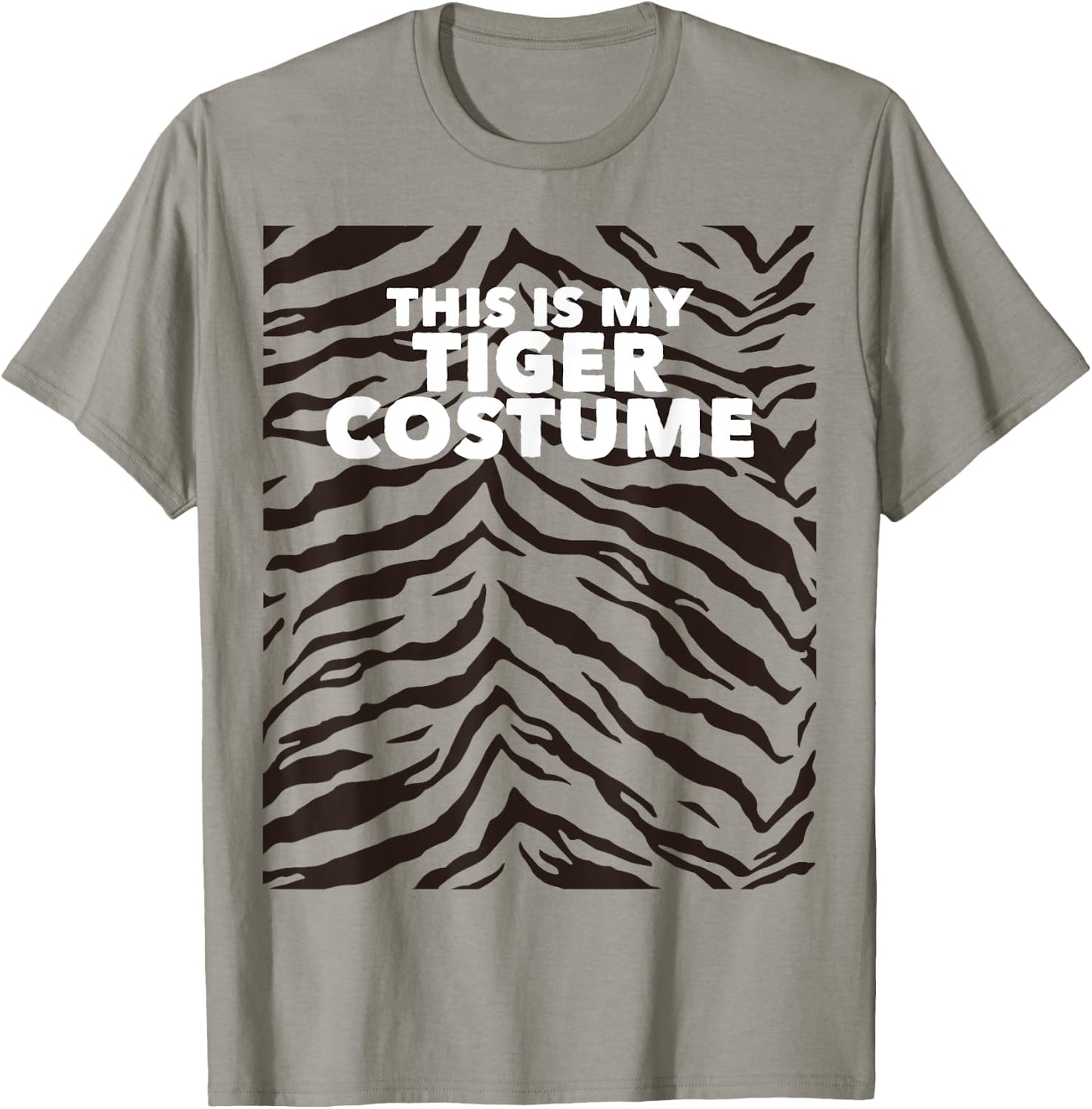 Tiger Simple Halloween This is My Tiger Costume Animal Print T-Shirt - T-Shirt | Sand