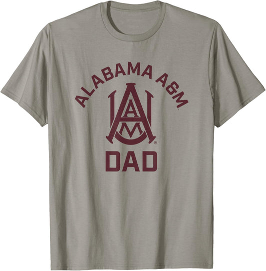 Alabama A&M University Bulldogs Arched Dad T-Shirt - T-Shirt | Sand