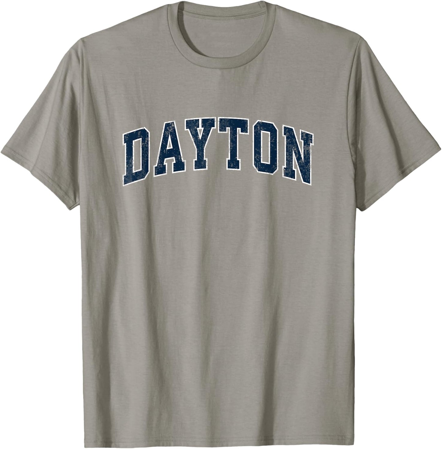 Dayton Ohio OH Vintage Sports Design Navy Design T-Shirt - T-Shirt | Sand