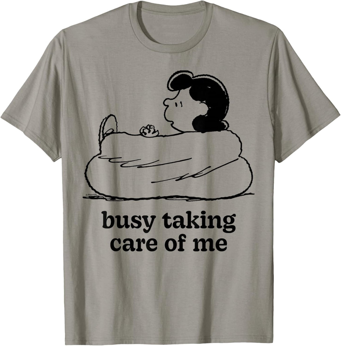 Peanuts - Lucy Van Pelt Busy Taking Care of Me T-Shirt - T-Shirt | Sand
