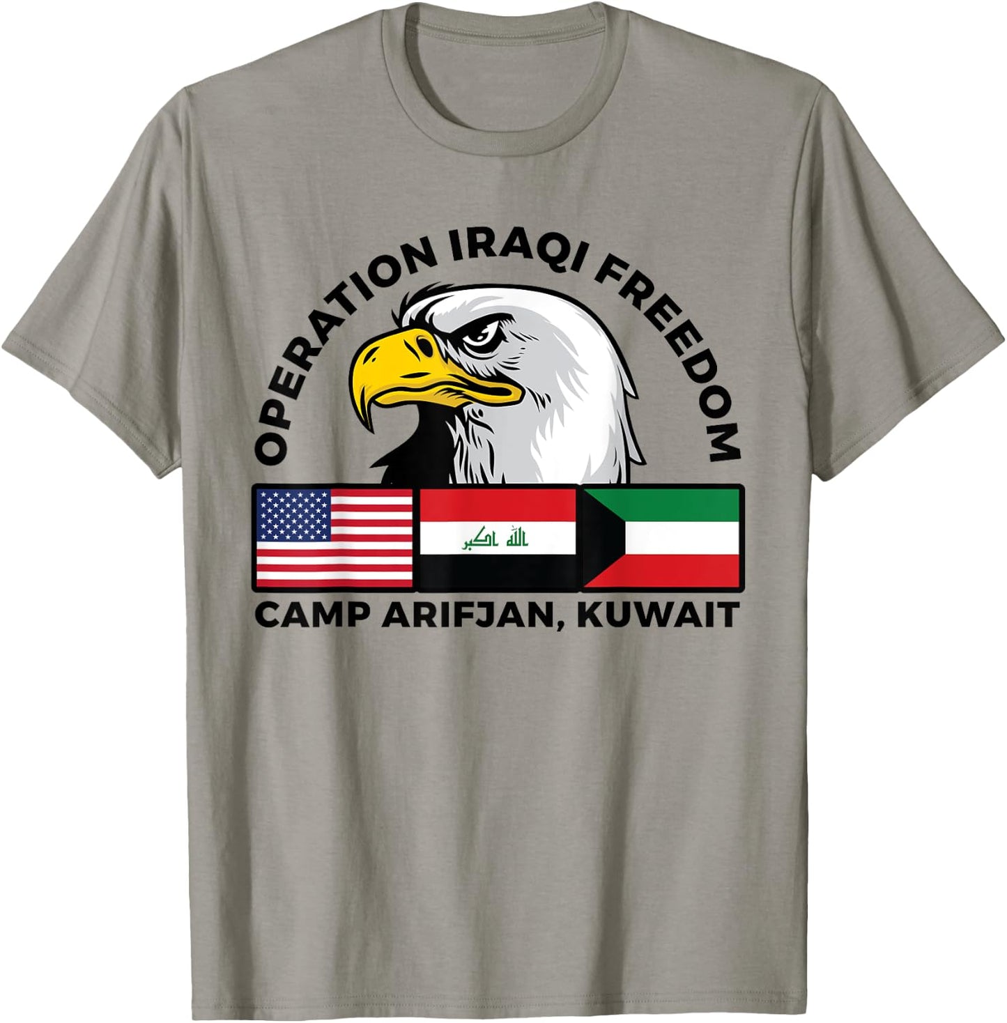 Camp Arifjan Operation Iraqi Freedom Veteran T-Shirt - T-Shirt | Sand