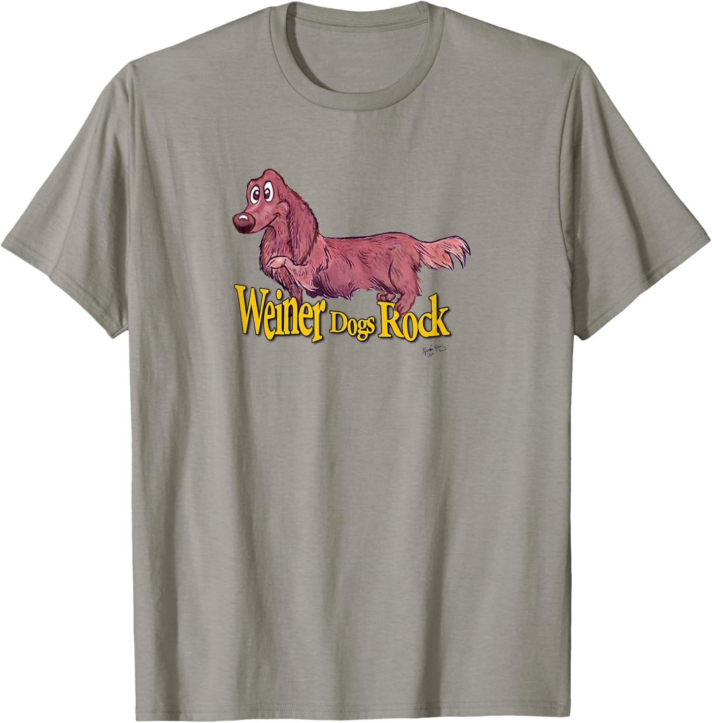 Fun Weiner Dog Rocks Dachshund Women Kids T-Shirt - T-Shirt | Sand