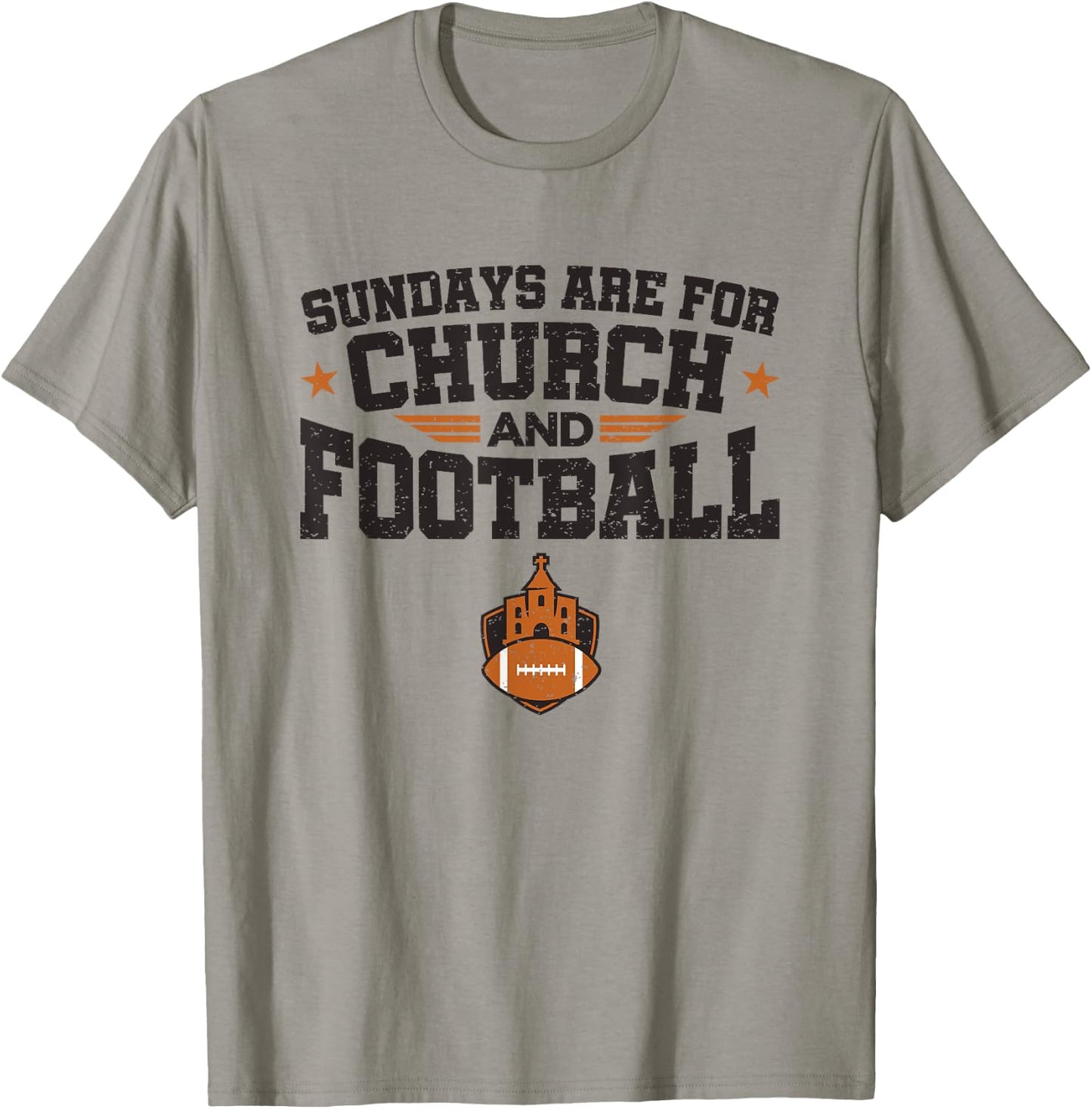 Football Fan Sundays Are For Church And Football T-Shirt - T-Shirt | Sand