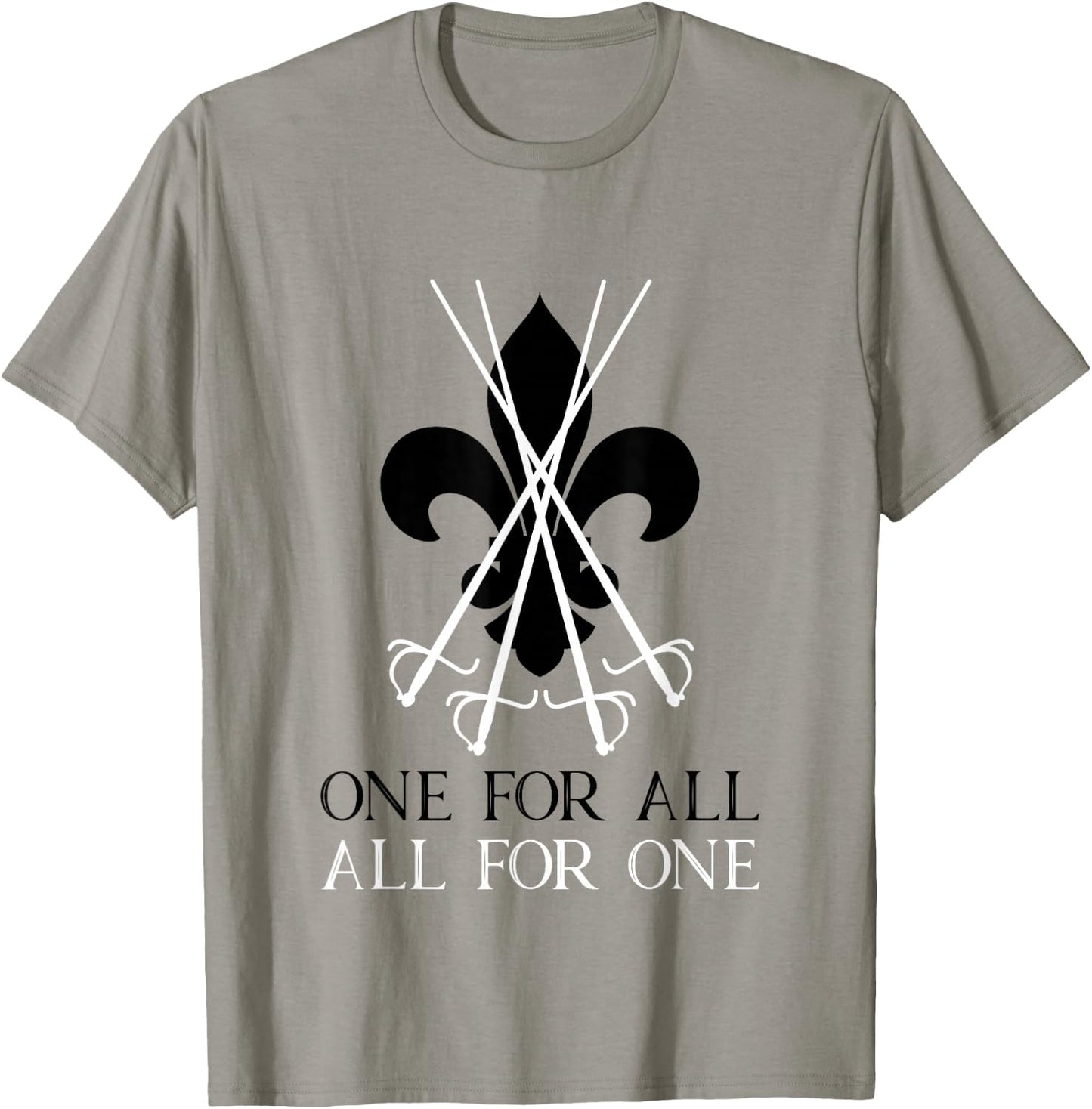 One for All, All for One The Three Musketeers Fleur-de-lis T-Shirt - T-Shirt | Sand