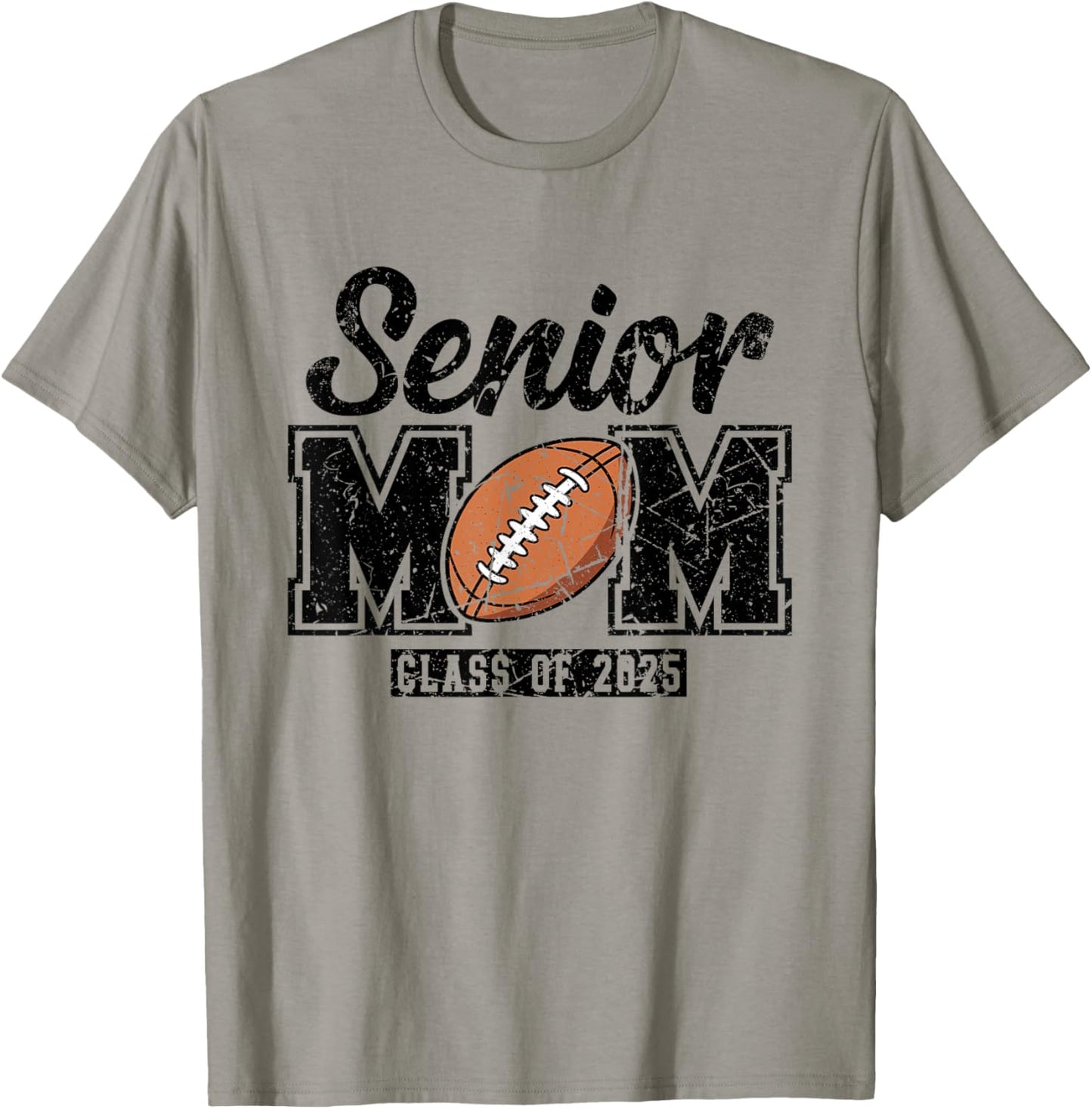 Vintage Football Senior Mom Class of 2025 T-Shirt - T-Shirt | Sand