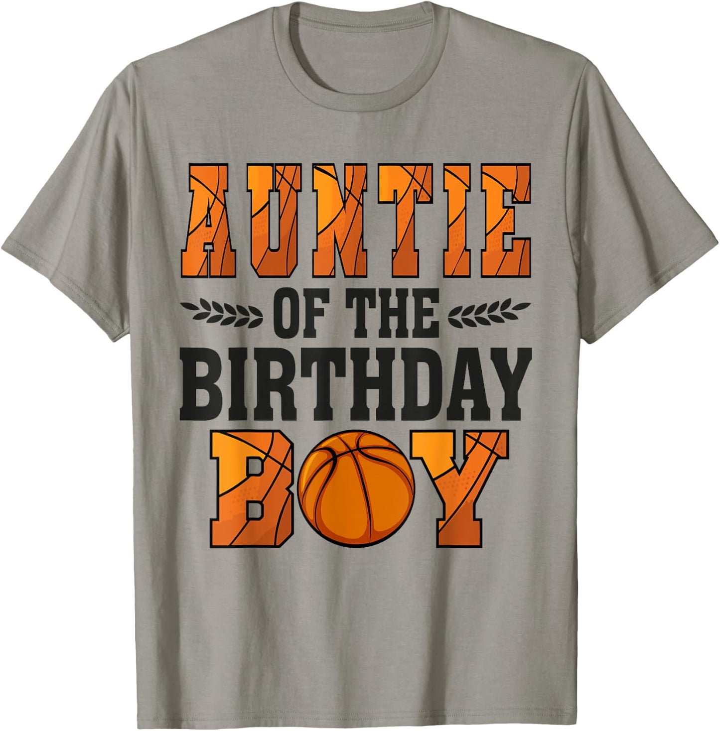 Auntie Of The Birthday Boy Basketball Aunt 1st Bday T-Shirt - T-Shirt | Sand