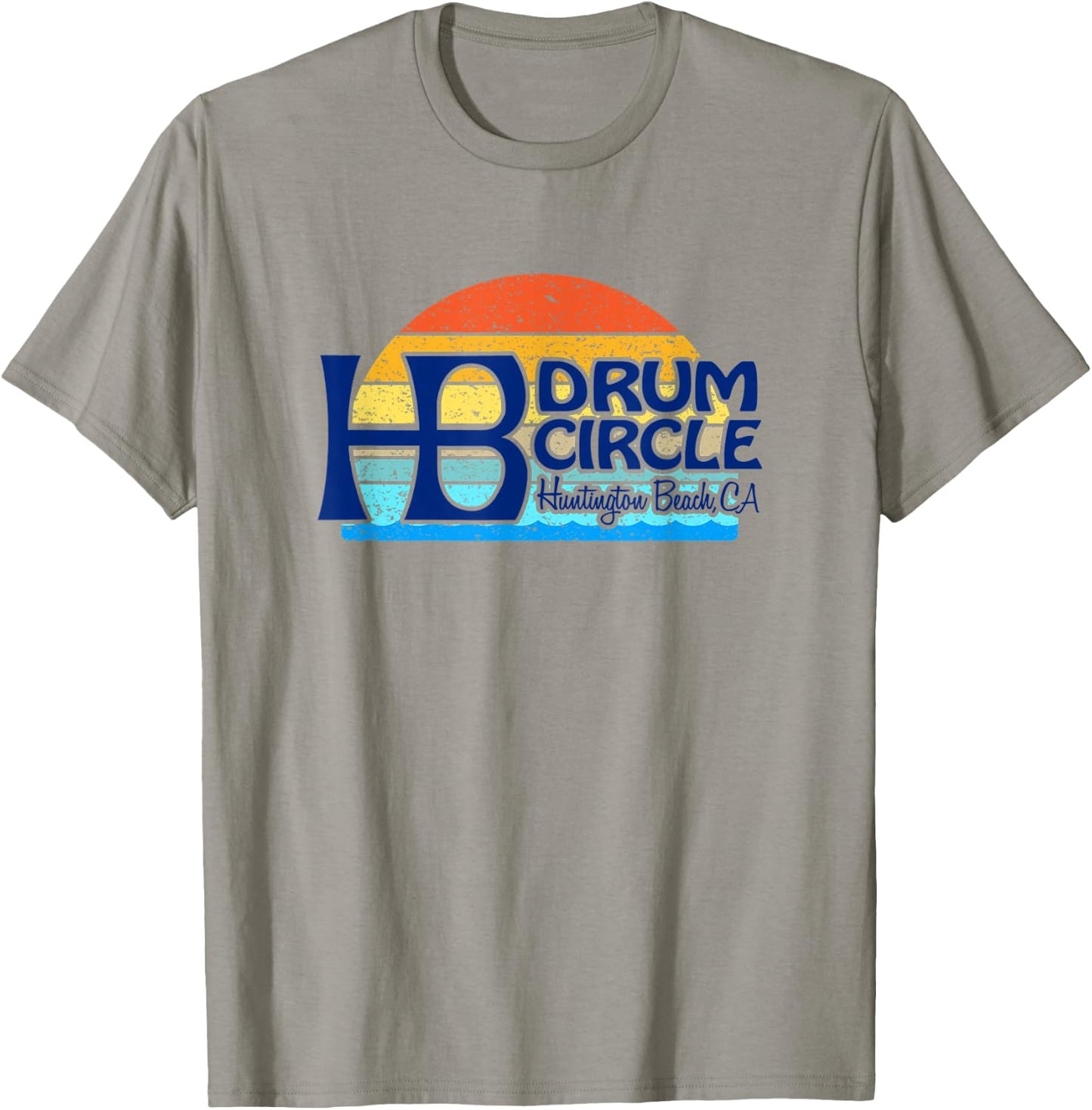 HB Drum Circle Huntington Beach, CA - sunset surf sand vibes T-Shirt - T-Shirt | Sand