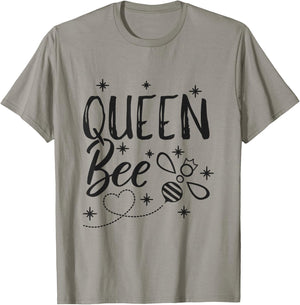Funny Beekeeping Gift Queen Bee Crown Bee Queen T-Shirt - T-Shirt | Sand