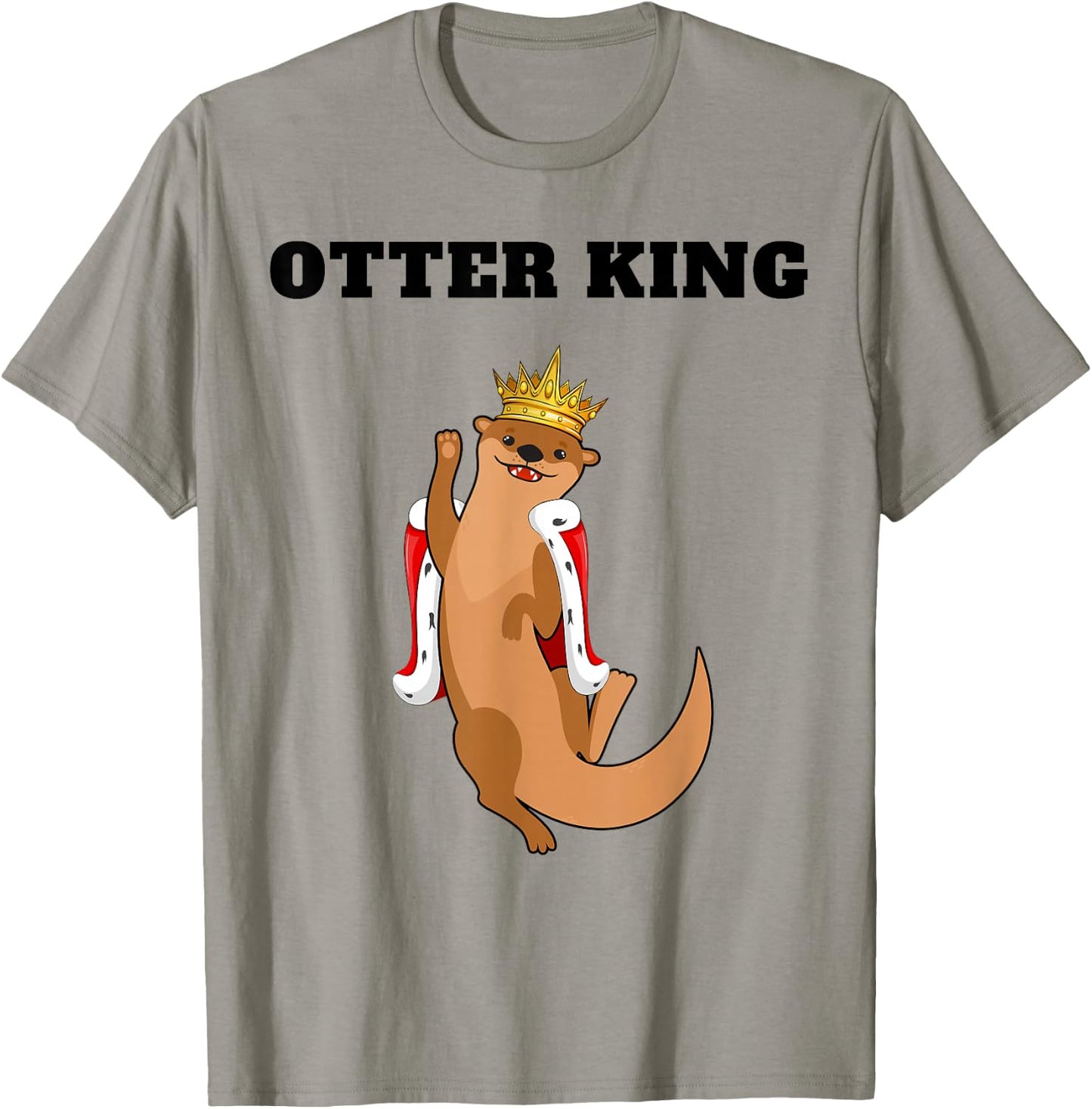 Otter King | Boys Otter Lover Design | Otter T-Shirt - T-Shirt | Sand