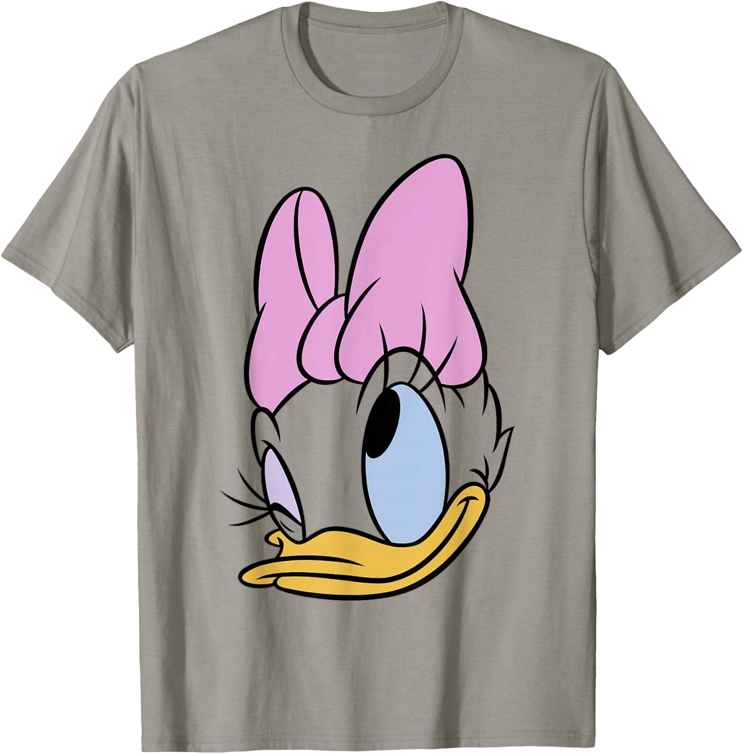 Disney Daisy Duck Big Face Winking Bow T-Shirt - T-Shirt | Sand