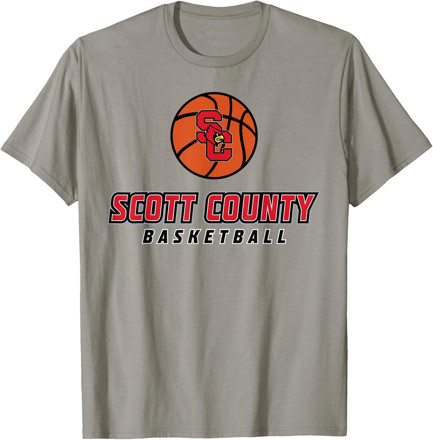 Scott County High School Cardinals Basketball T-Shirt - T-Shirt | Sand