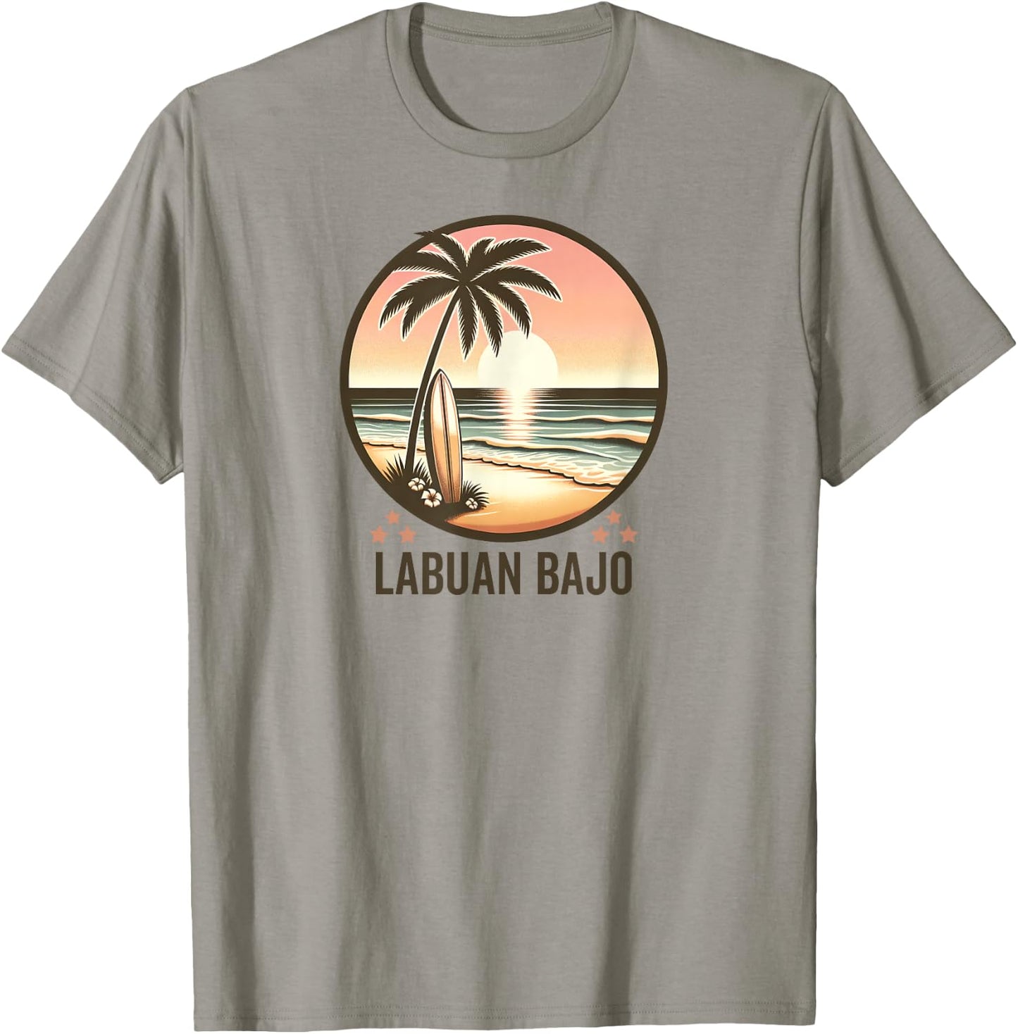Labuan Bajo Palm Trees Surfing - Indonesia Beach Sunset Women Kids T-Shirt - T-Shirt | Sand