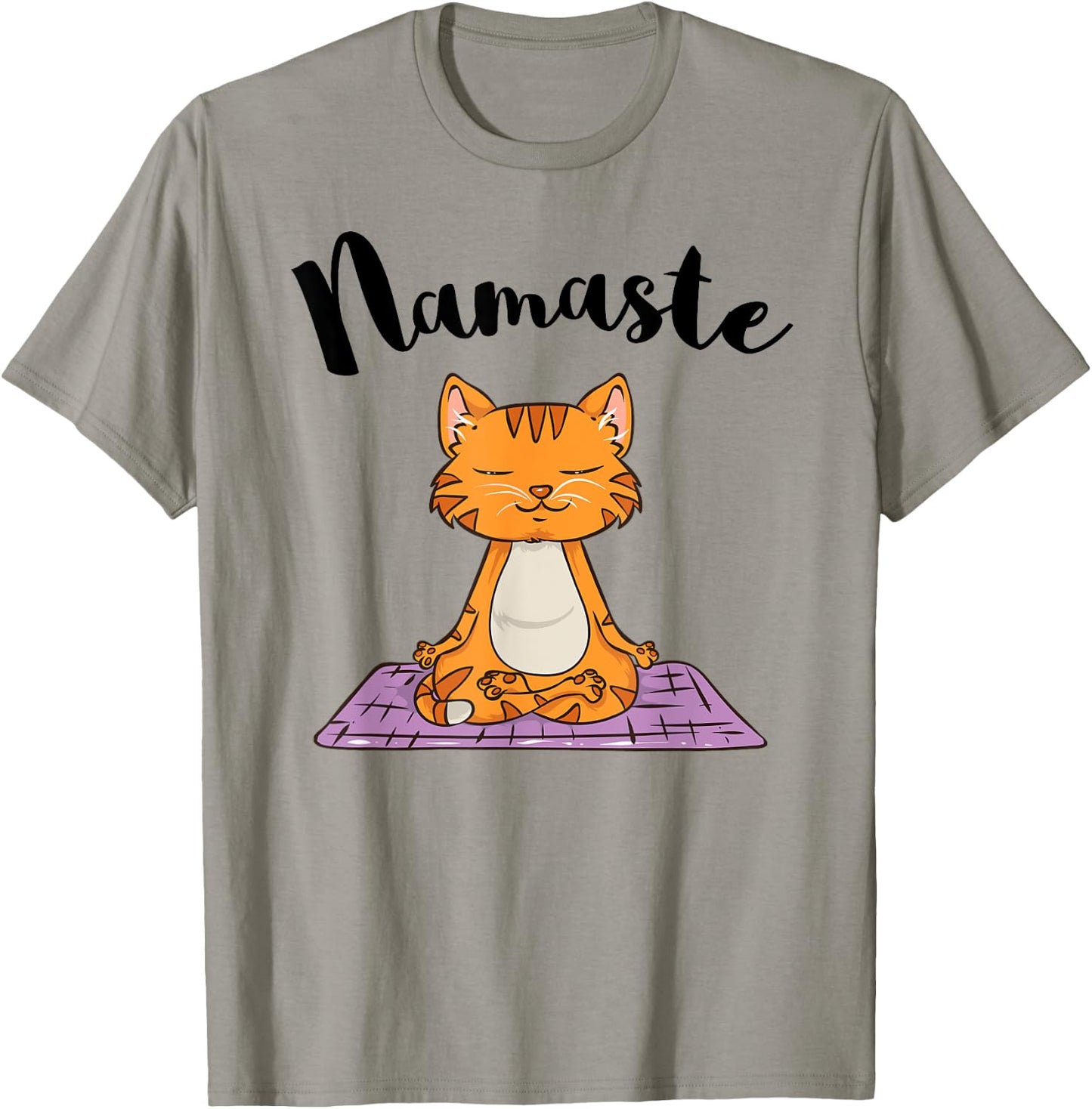Cat Yoga Namaste Shirt Women Girls Kitten Yoga T-Shirt - T-Shirt | Sand