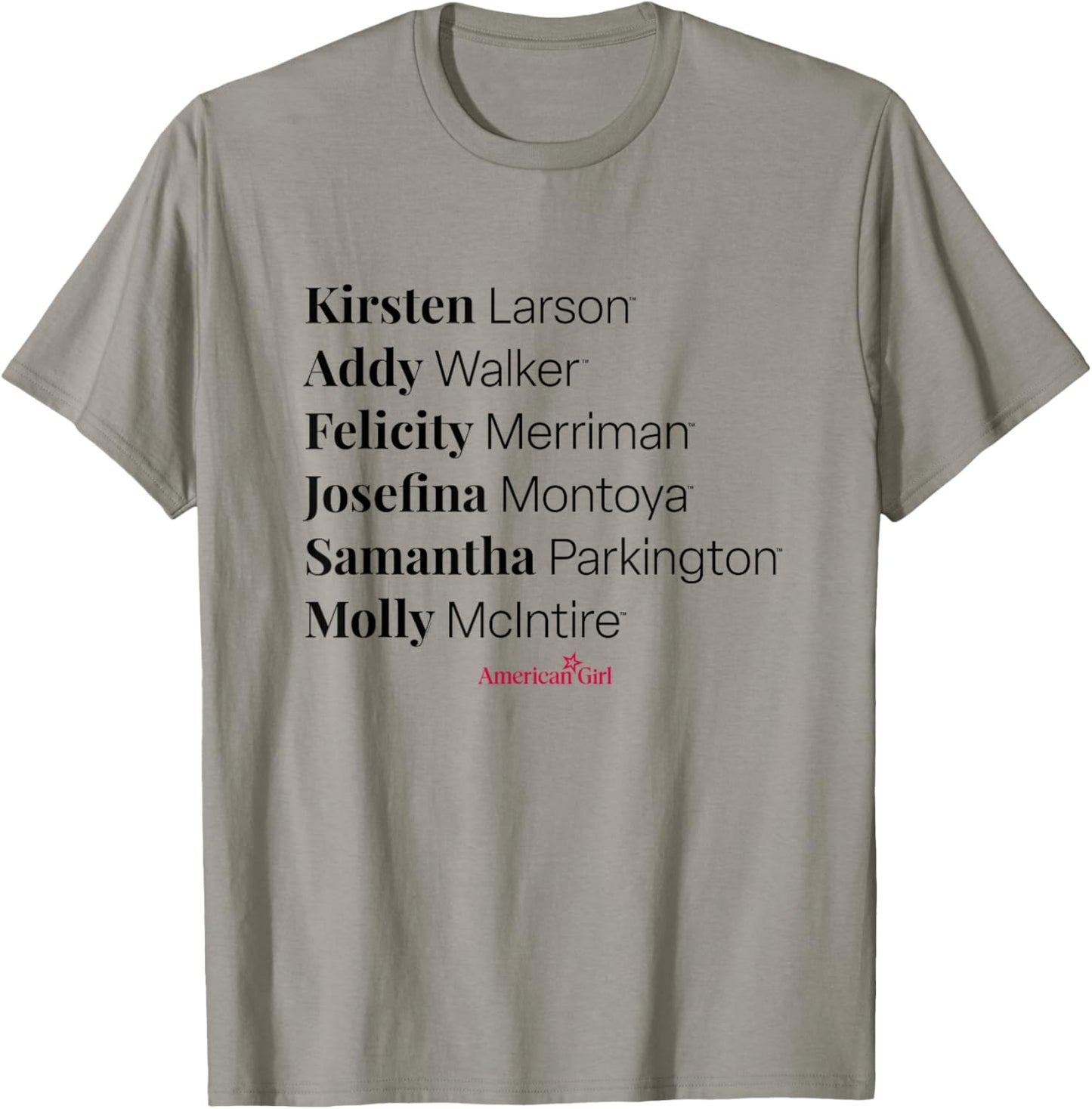 American Girl -Kirsten Addy Felicity Josefina Samantha Molly T-Shirt - T-Shirt | Sand