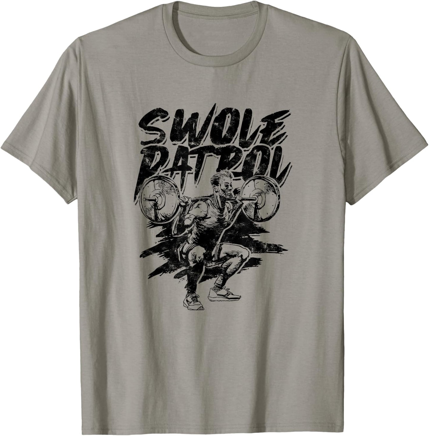 Swole Patrol – Gym bodybuilder training, weight gain T-Shirt - T-Shirt | Sand
