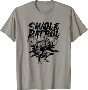 Swole Patrol – Gym bodybuilder training, weight gain T-Shirt - T-Shirt | Sand