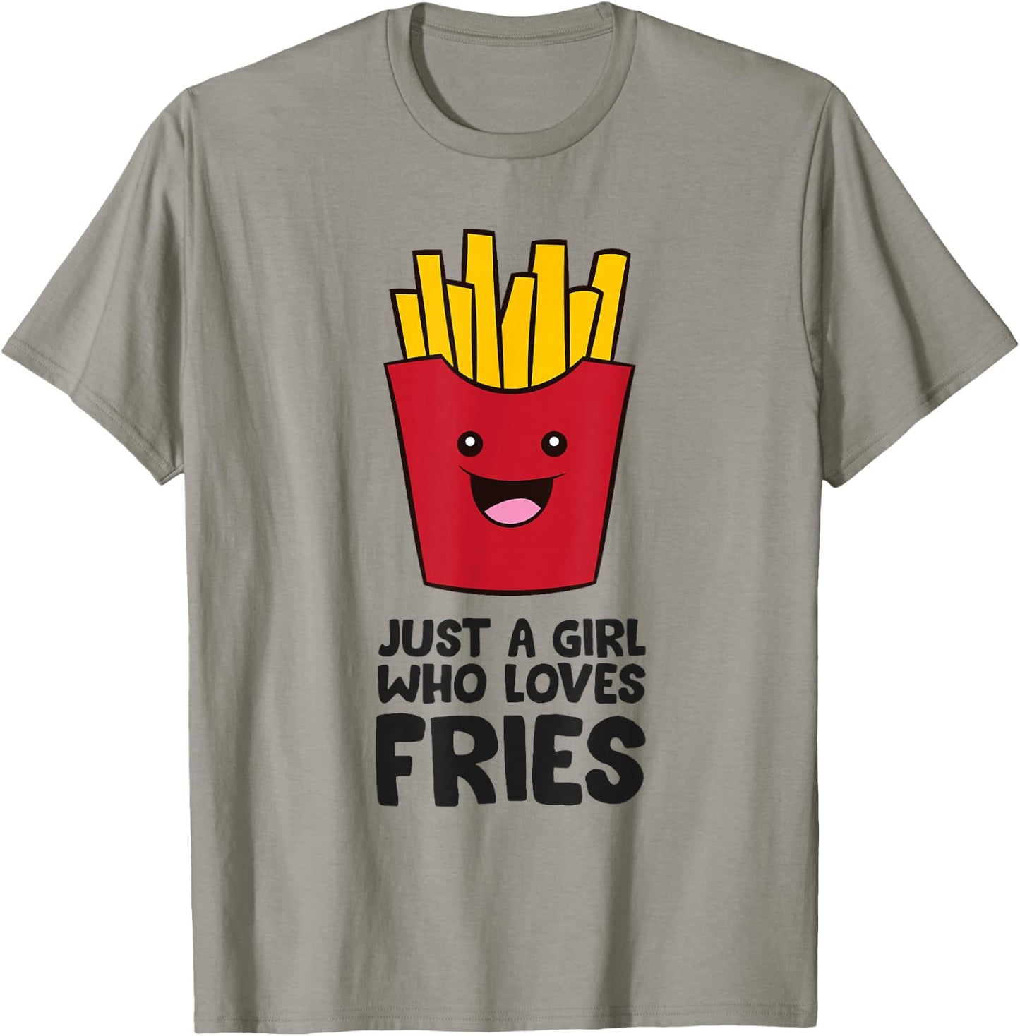 Just A Girl Who Loves French Fries Pommes Frites T-Shirt - T-Shirt | Sand