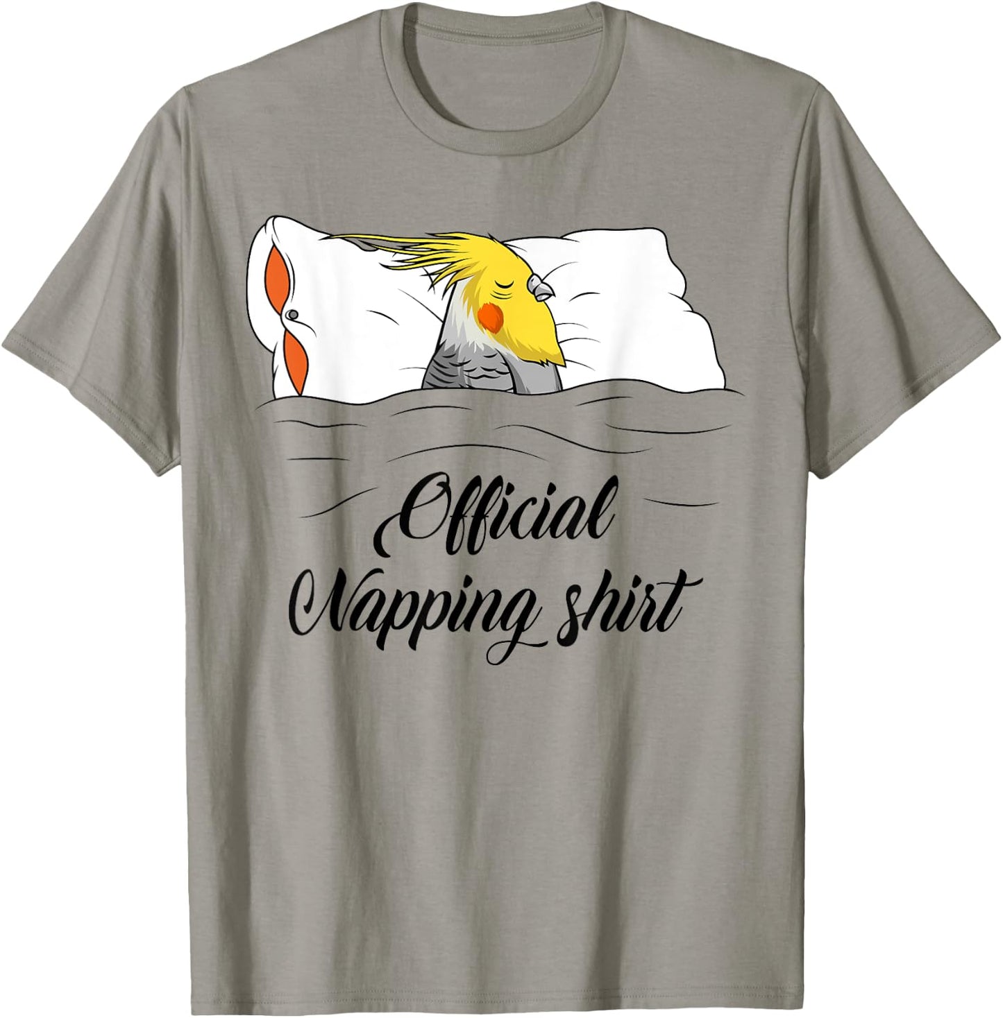 Sleeping Cockatiel Pyjamas Parrot Lover Official Napping T-Shirt - T-Shirt | Sand